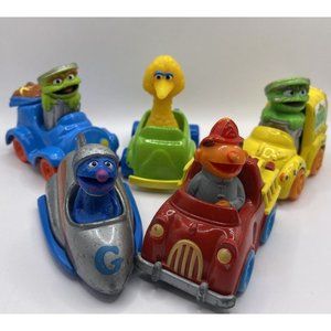 Vintage Sesame Street Playskool/Hasbro 1980’s Die Cast Cars Muppets Lot of 5